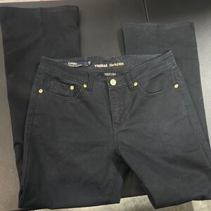 78.  Tribal DeNime Camille natural waste curvy fit Women's Black Bootcut Jeans